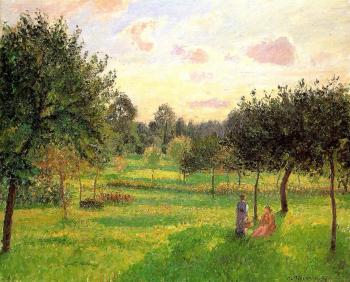 Camille Pissarro : Two Women in a Meadow